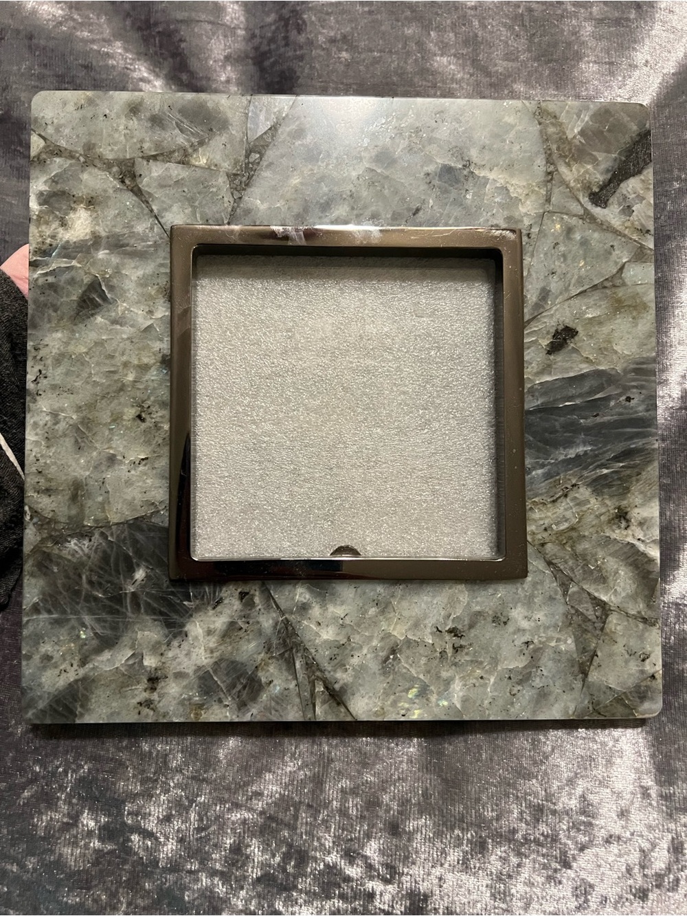 Kendra Scott Labradite Square Photo Frame with Metallic Inner Border